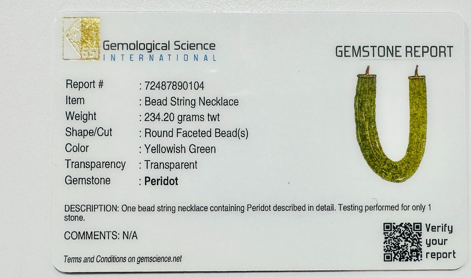 Certified Natural Peridot 1133ct Green Gemstone Beads Cocktail Necklace