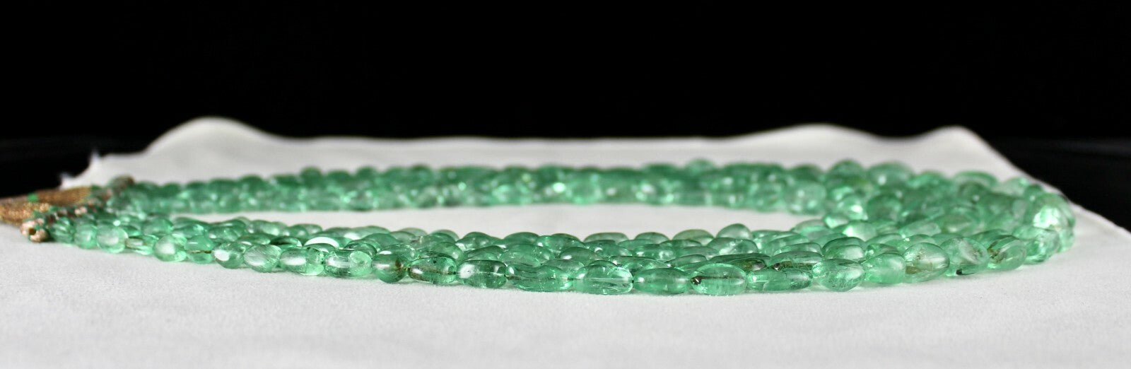 Certified Natural Colombian Emerald Beads 1148ct Necklace For Women