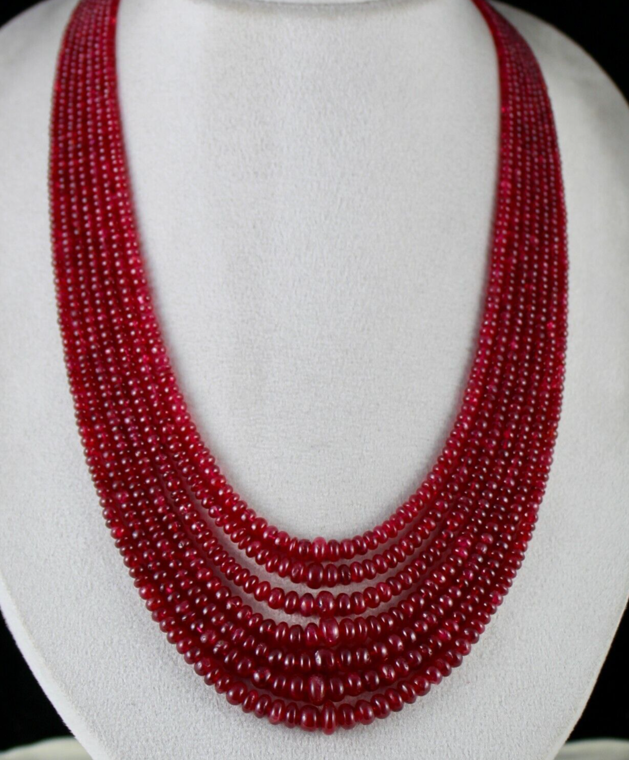Natural Certified Spinel Beads Round 7 L 692 Ct Fine Gemstone Important Necklace