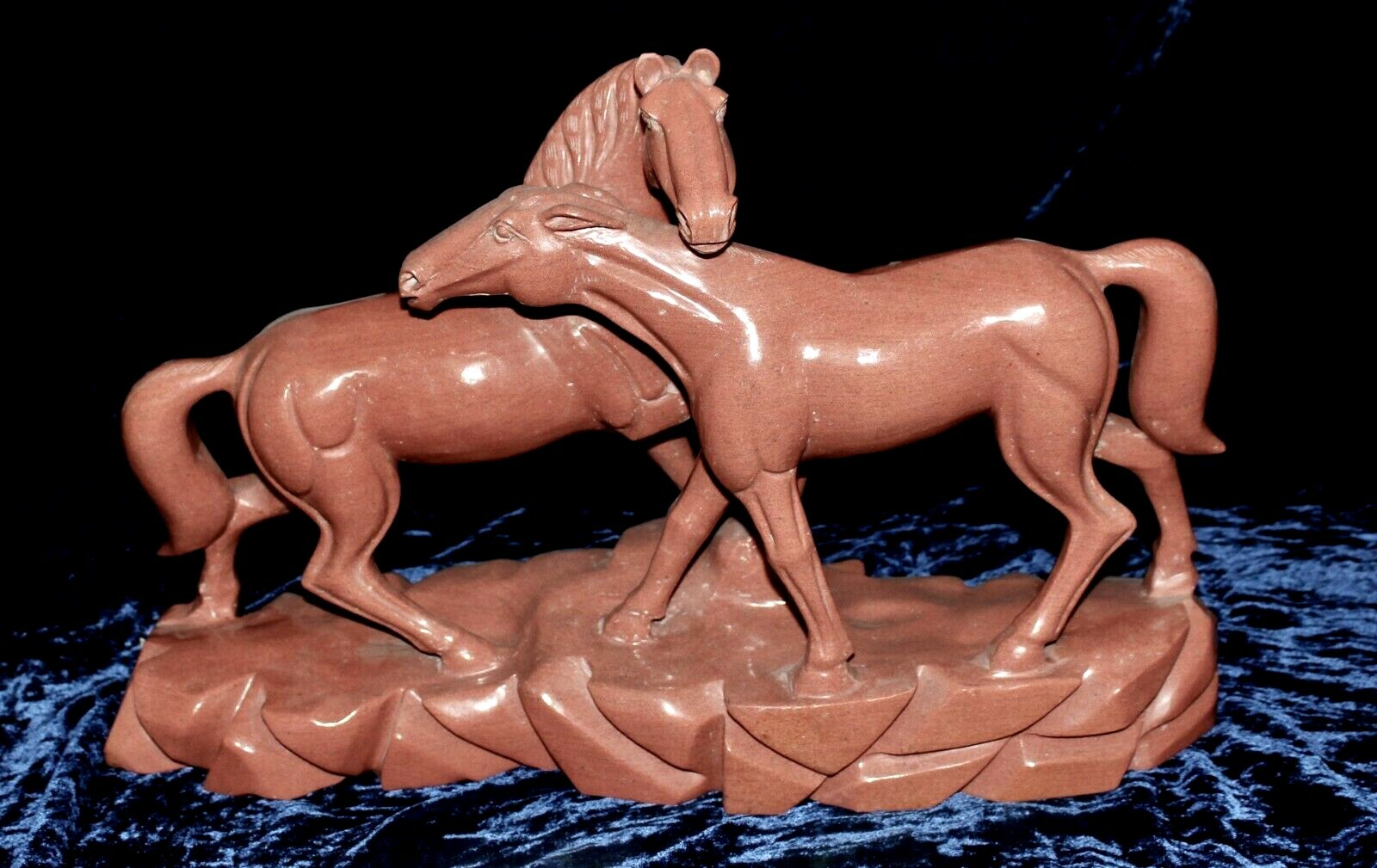 Certified Big Rare Natural Orange Jade 28 Kilo Carved Gemstone Horse Statue