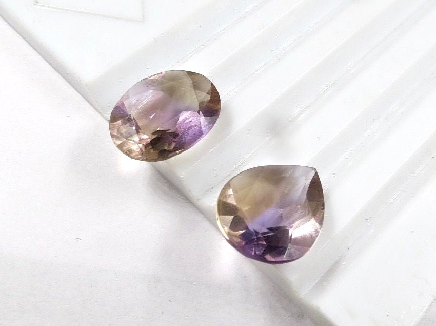 Natural Ametrine Oval & Pear 24.30ct Gemstones For Ring & Pendant