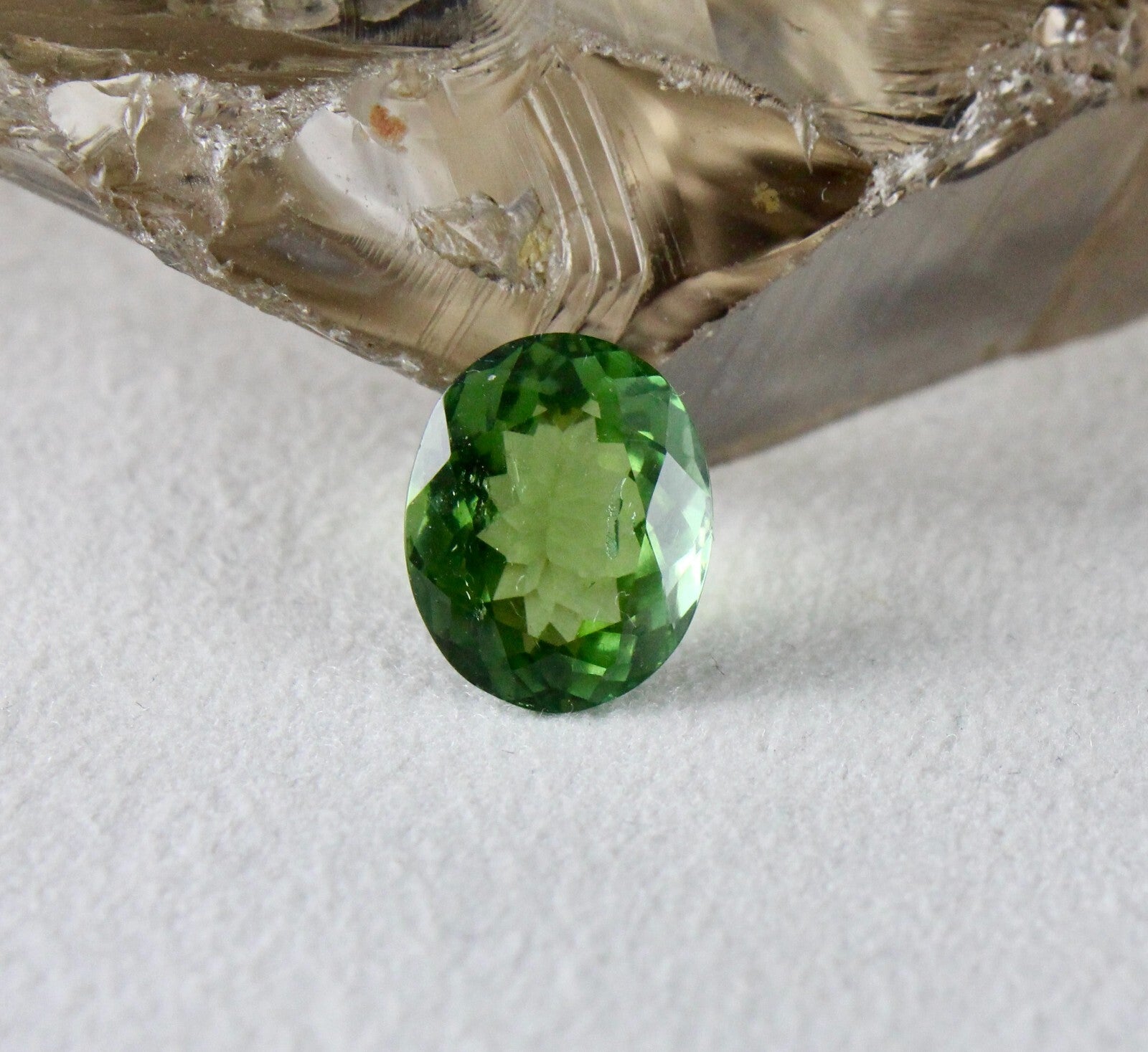 Certified Natural Green Chrome Tourmaline 7.31 Ct Oval Gemstone Ring Pendant