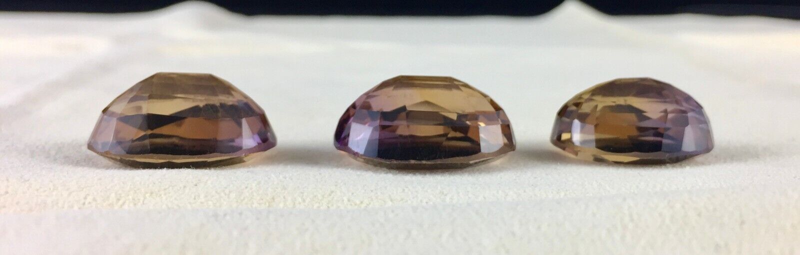 NATURAL AMETRINE OVAL CUT PAIR 3 PCS 81.20 CTS RARE GEMSTONE FOR EARRING PENDANT