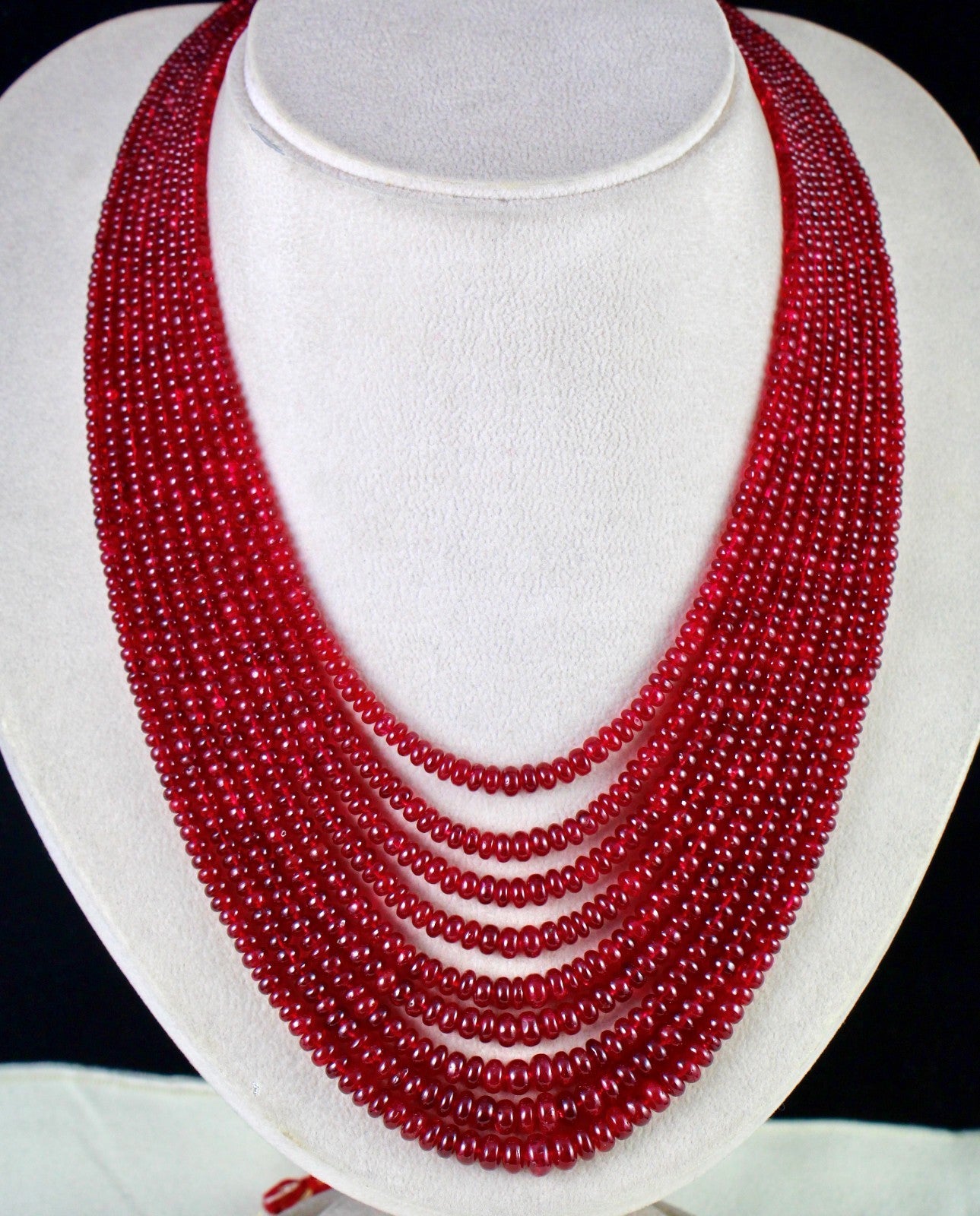 Certified Spinel Beads Necklace 9 L 732 Ct Natural Gemstone Important For Women