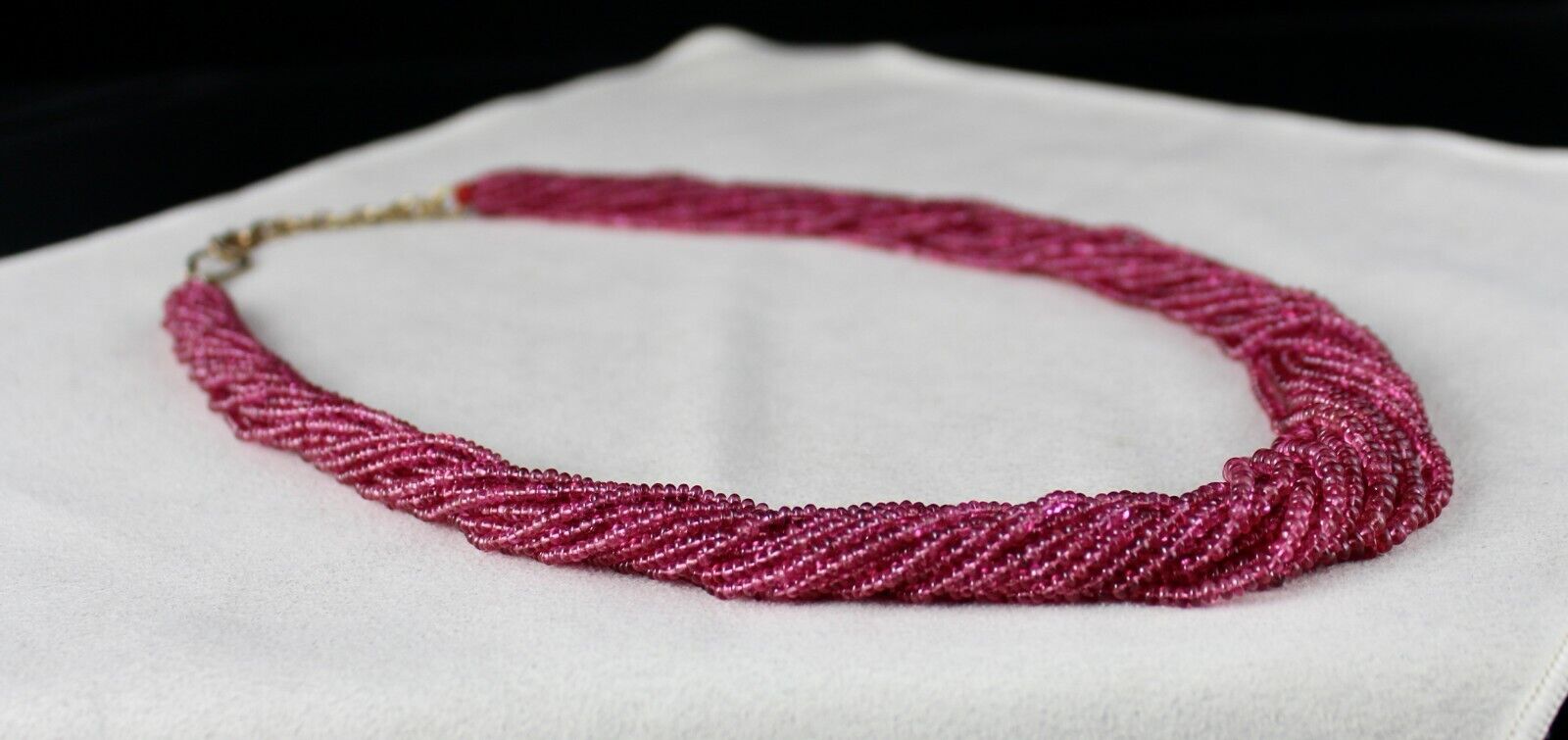 NATURAL UNTREATED SPINEL BEADS ROUND 482 CARATS GEMSTONE LADIES SILVER NECKLACE