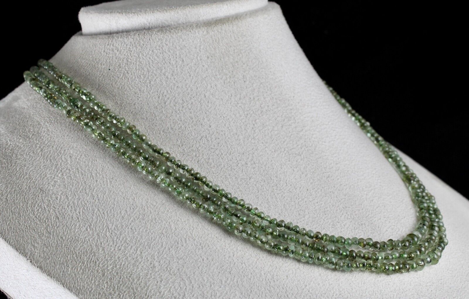 Antique Old Natural Emerald Beads Necklace 3 L 181 Cts Precious Round Gemstone