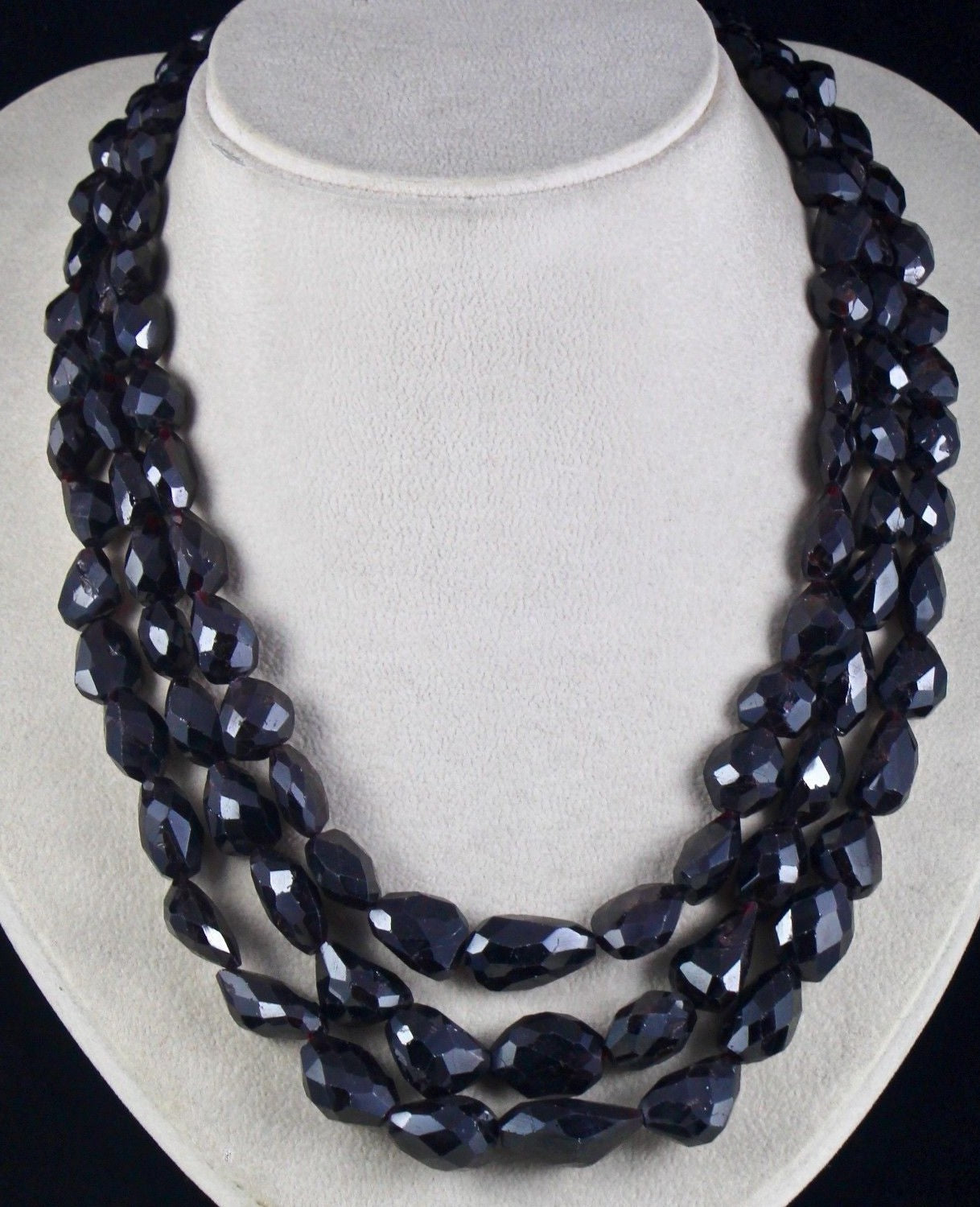 Natural Garnet Beads Faceted Nugget 1278 Ct Red Gemstone Necklace Best Price