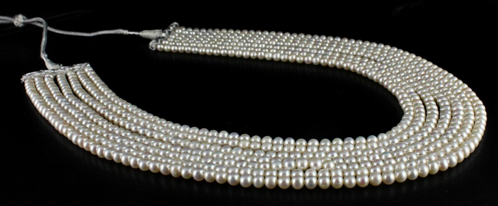 GENUINE FRESH WATER PEARL BEADS ROUND 7 L 808 CARATS GEMSTONE FASHION NECKLACE