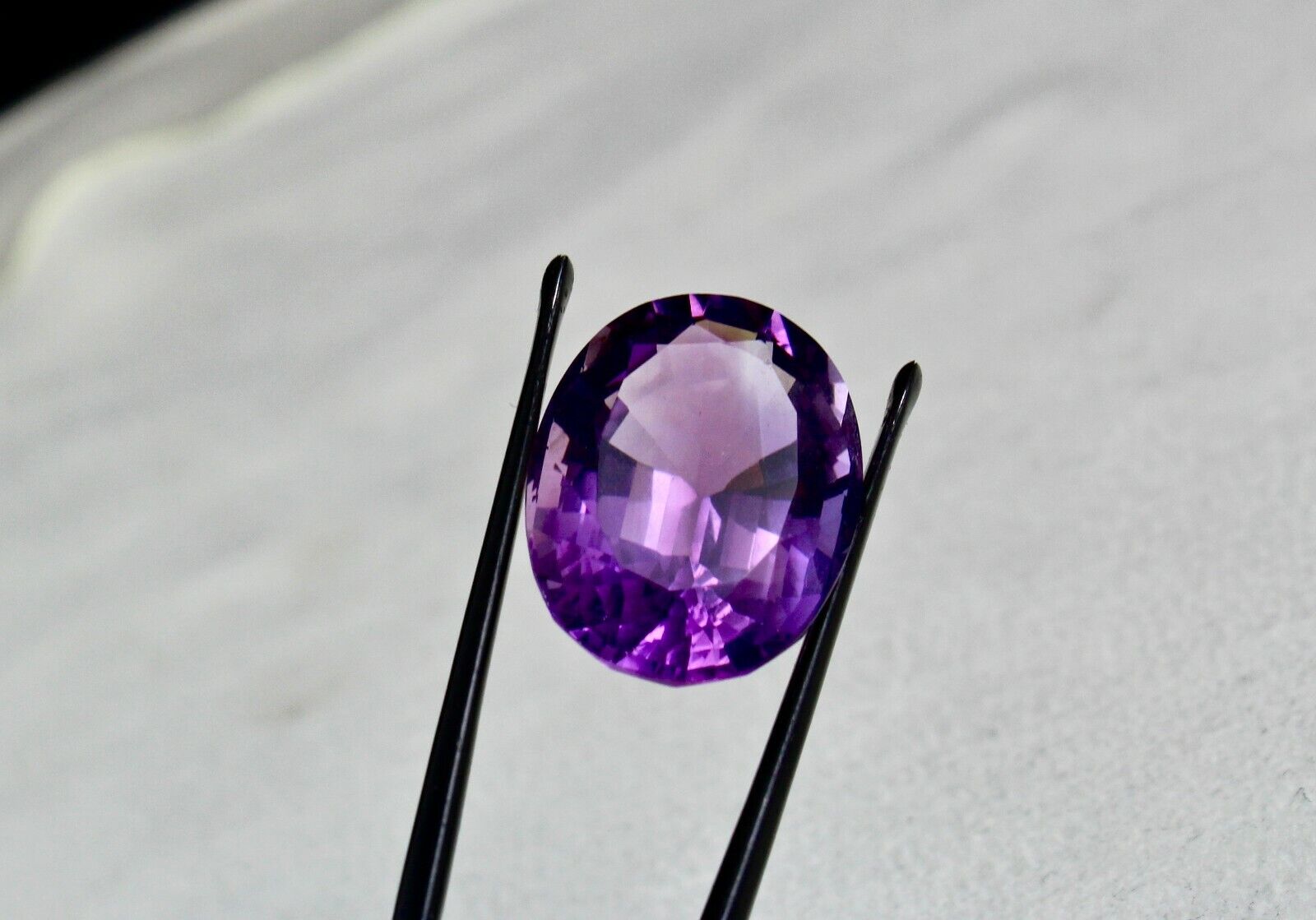 Natural Amethyst Oval Cut Gemstone 24x18mm 32.60 Cts Designing Pendant Ring