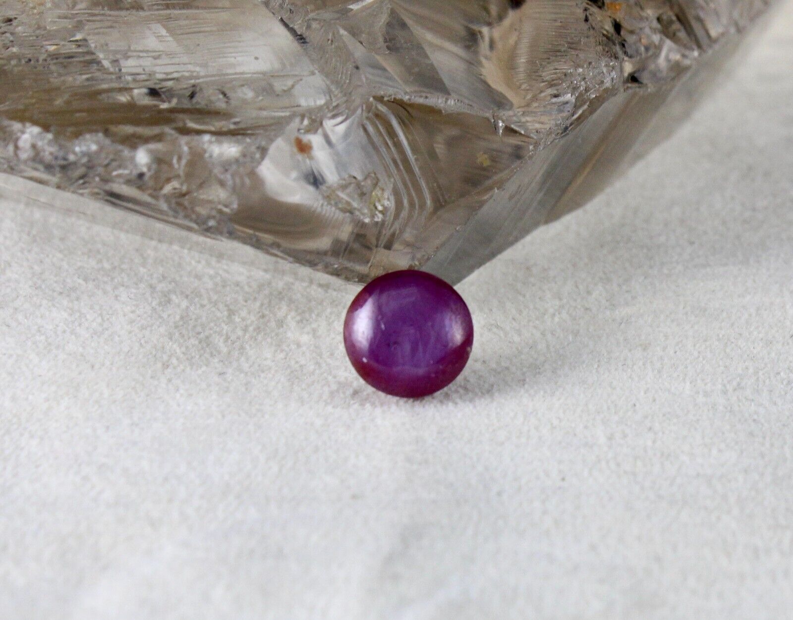 NATURAL 6 LINE STAR RUBY ROUND CABOCHON 6.35 CARATS GEMSTONE FOR RING PENDANT