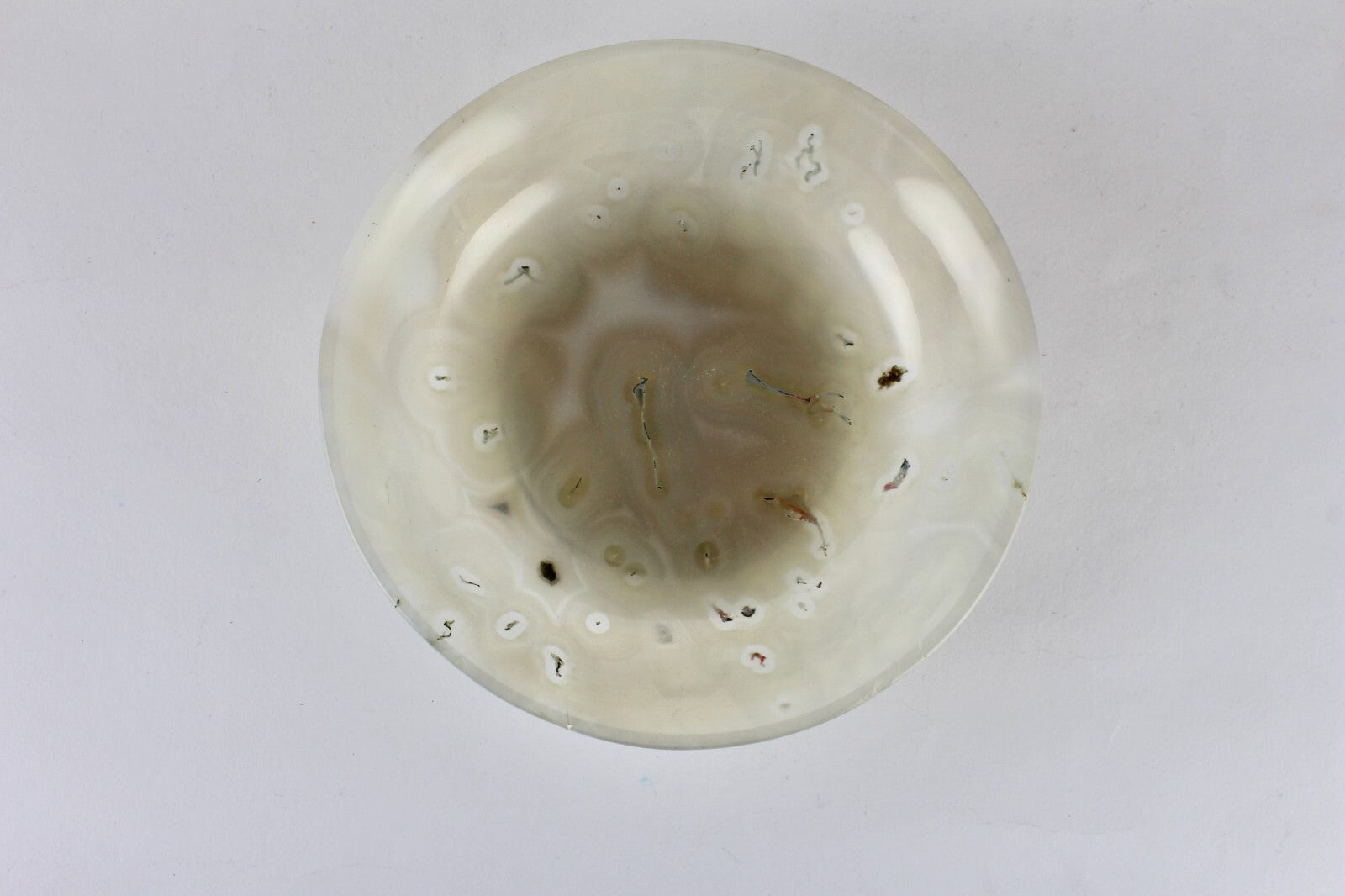 Certified Hand Crafted Natural Chalcedony 1100 Ct Carved Designer Bowl Decor