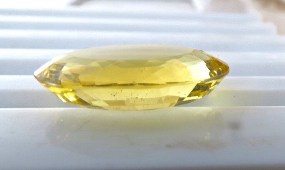 Certified Natural Yellow Aquamarine Heliodor Oval 12.79 Ct Gemstone Ring Pendant