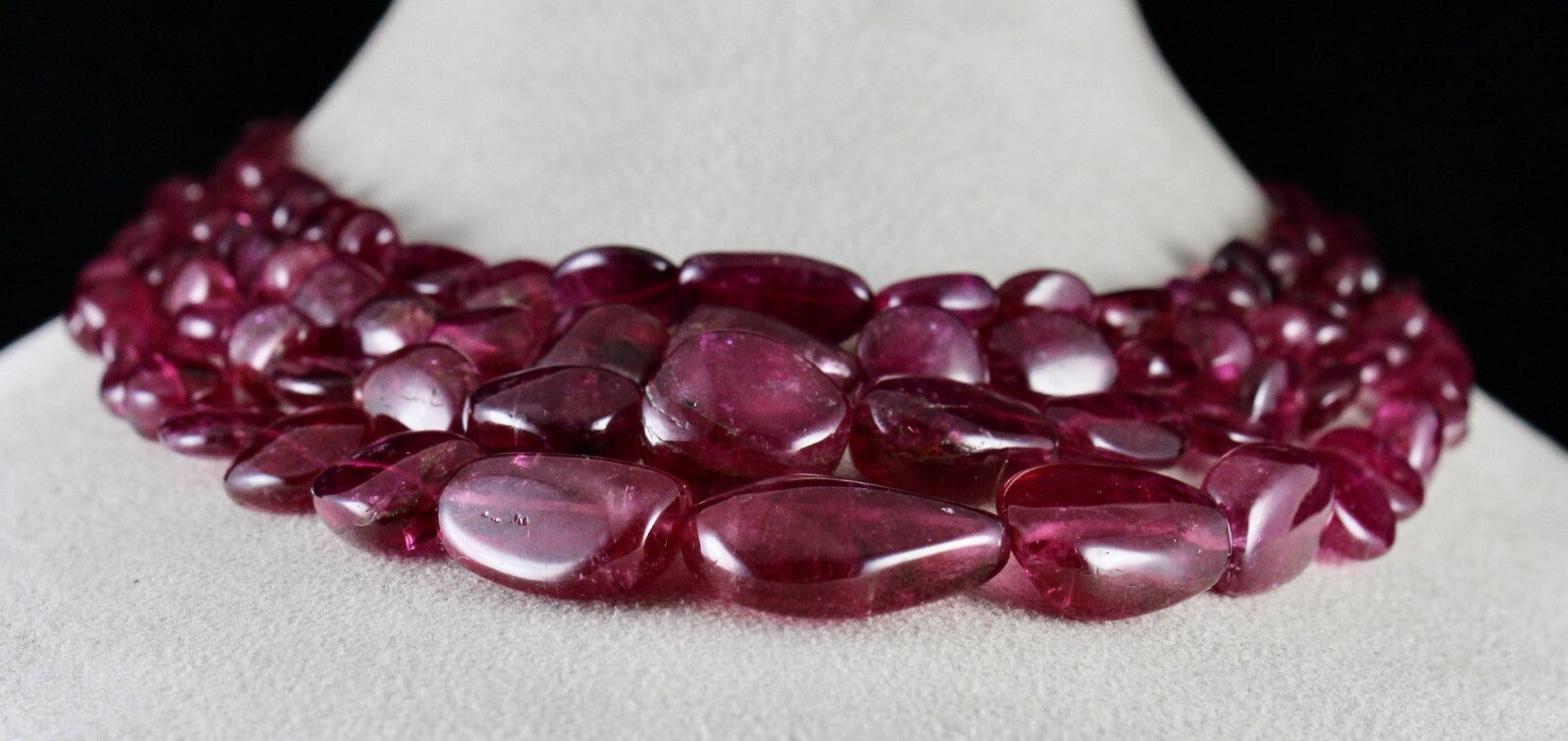 Certified Pink Tourmaline Necklace Rubellite 860 Ct Natural Gemstone String