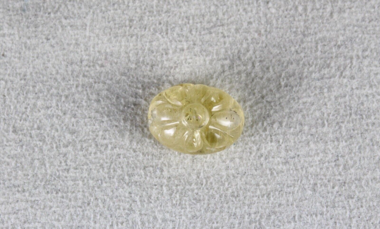 Natural Yellow Sapphire Oval Carved 15x11 mm 17.18 Cts Gemstone Ring Pendant