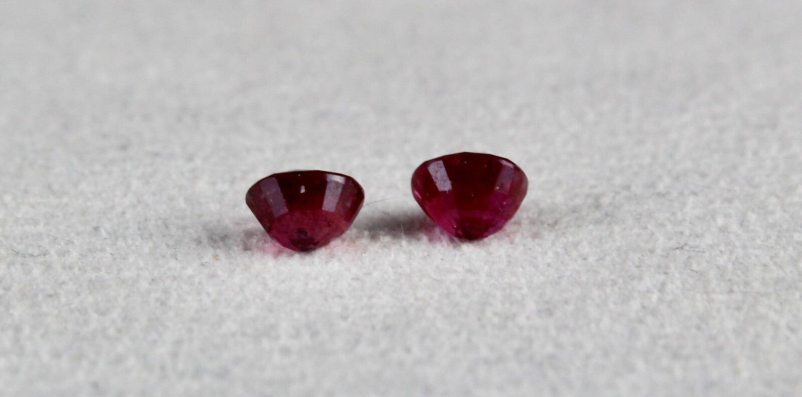 Certified Natural Ruby Oval Cut 2.12 Ct Burmese Red Gemstone Pair Earring Design