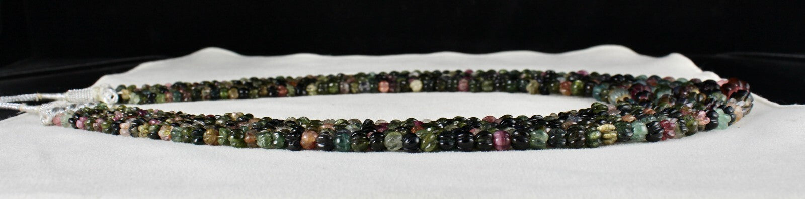 Certified Natural Multi-colour Tourmaline 841ct Beaded Gemstone Necklace