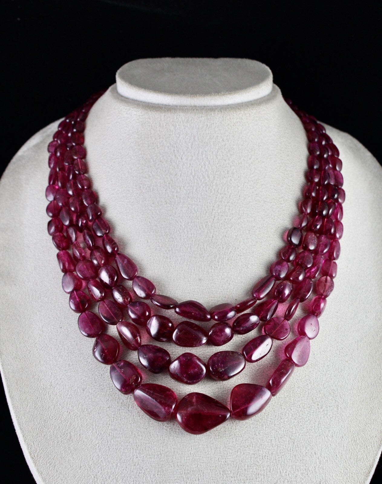 Certified Pink Tourmaline Necklace Rubellite 860 Ct Natural Gemstone String