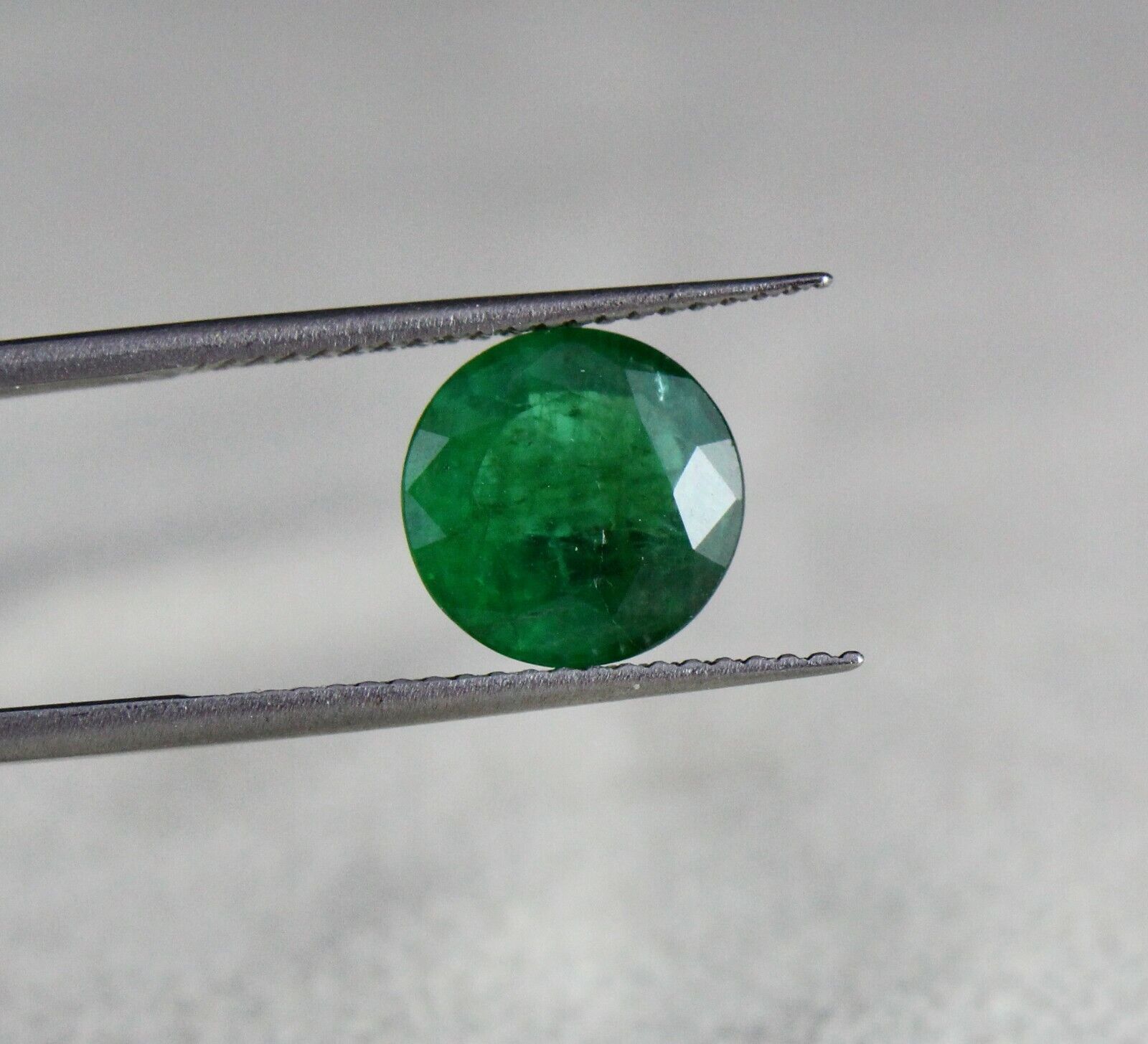 Natural Zambian EMERALD Round Cut 2.60 Carats 9 mm Loose Gemstone Pendant Ring