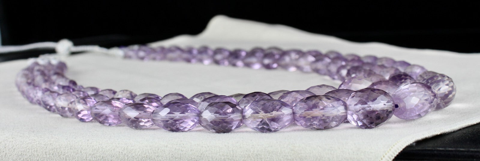 Certified Natural Amethyst 1164ct Beads Long Faceted Gemstone Fine Necklace