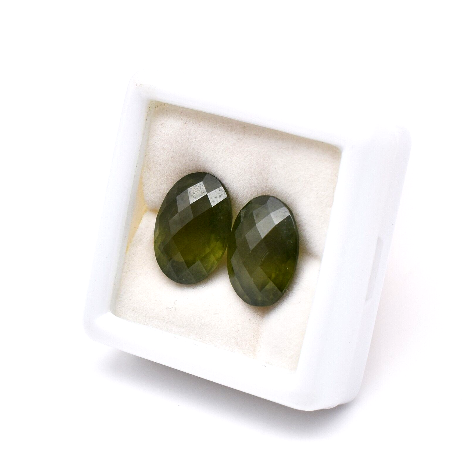Natural Vesuvianite Idocrase 23.74 Ct Oval Gemstones 2 Pc For Earring Design