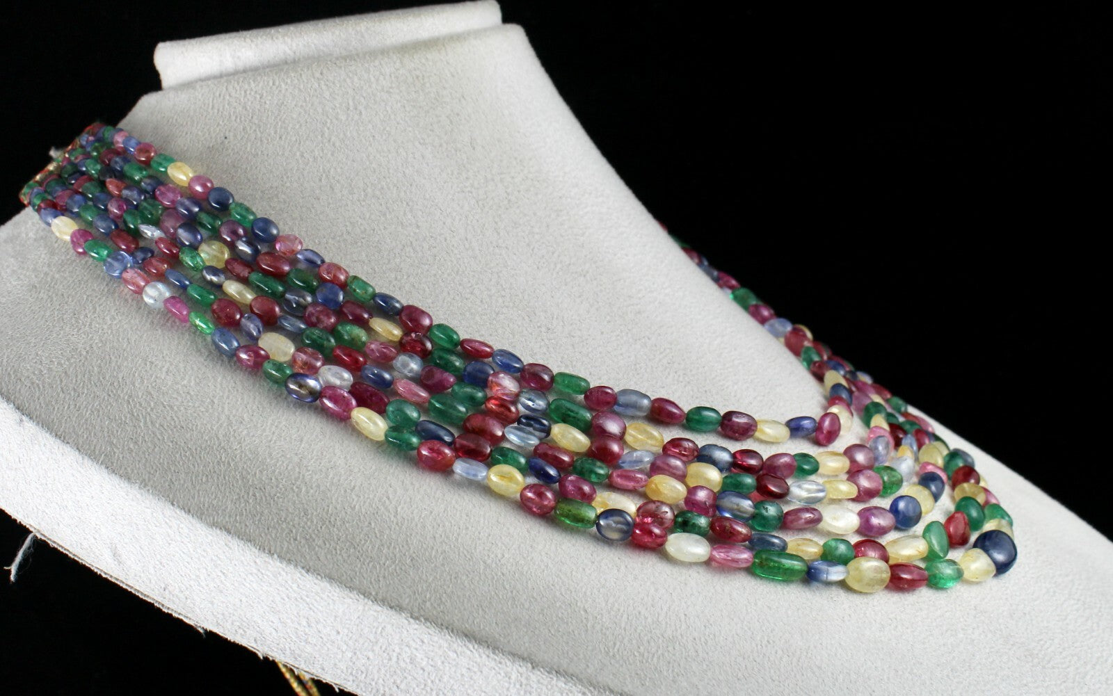 Certified Natural Emerald Ruby 666 Ct Spinel Sapphire Gemstone Finest Necklace