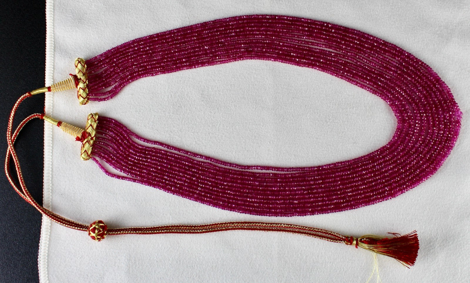 Certified Natural Heated Burma Ruby Necklace 295 Ct Beaded Gemstone 11 L Strand