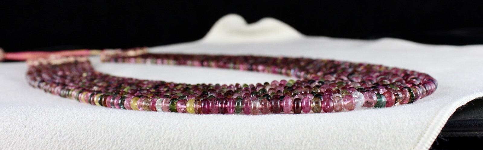 Certified Natural Tourmaline 9 Line Necklace 668ct Multi-colour Gemstone Strand