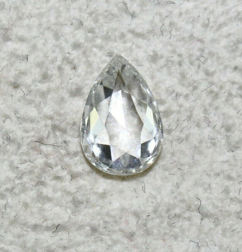 Certified Natural Rose Cut White Diamond Pear Cut 1.04ct Loose Stone For Ring