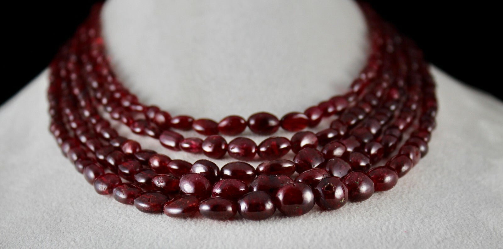 Certified Natural Red Spinel 830ct Beaded Long Drilled Gemstone Necklace