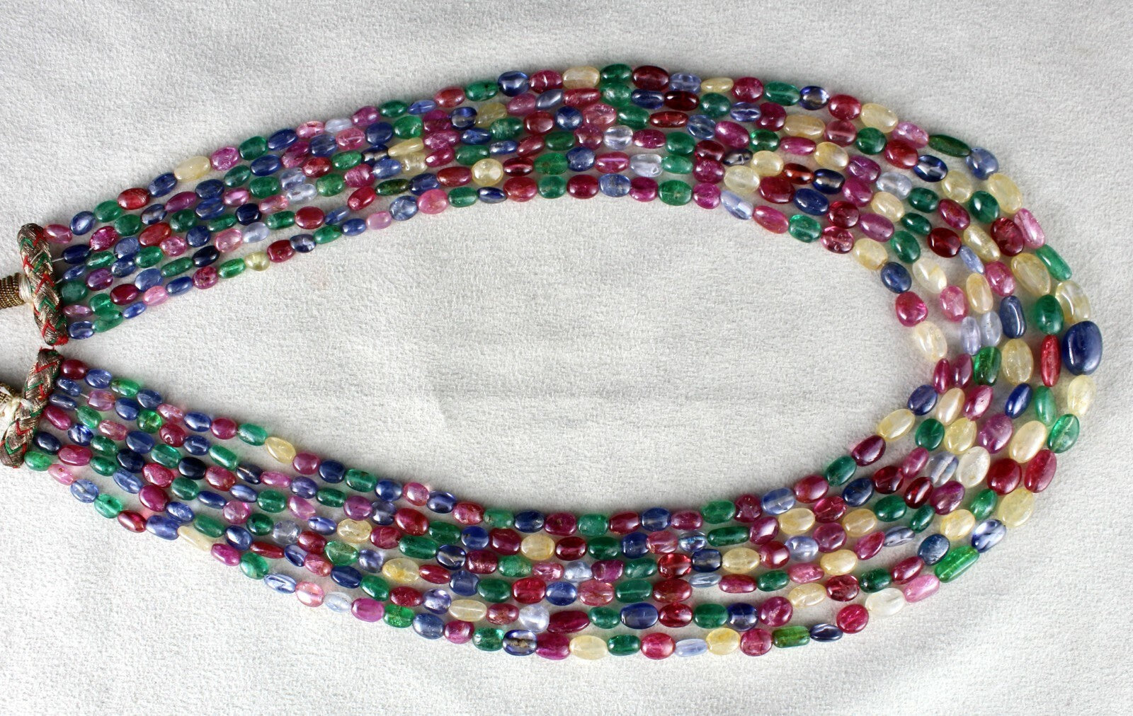 Certified Natural Emerald Ruby 666 Ct Spinel Sapphire Gemstone Finest Necklace