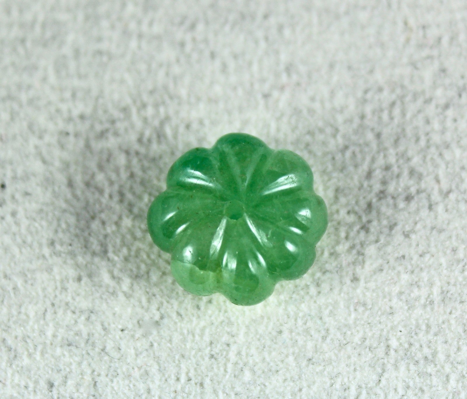 Certified Natural Colombian Emerald 20.33 Ct Melon Bead Stone Design Ring