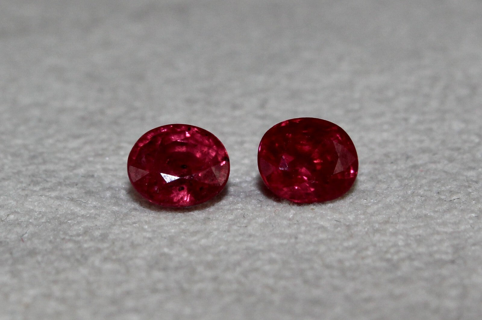 Certified Natural Ruby Oval Cut 2.12 Ct Burmese Red Gemstone Pair Earring Design