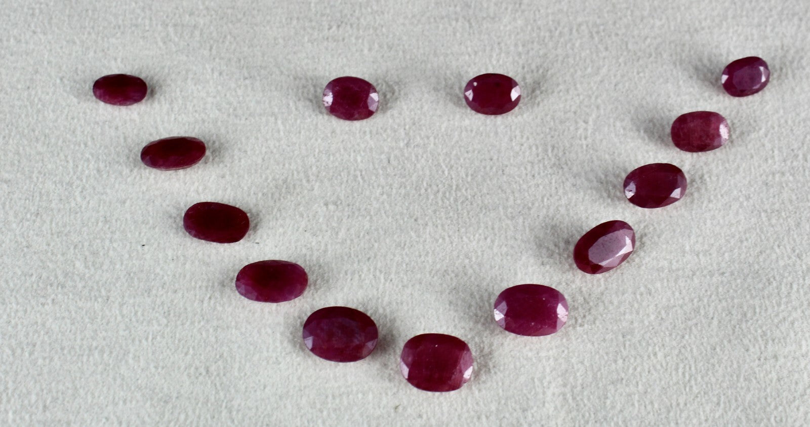Certified Natural Ruby Oval Cut Set 13 Pcs 39.85 Ct Untreated Gemstone For Women
