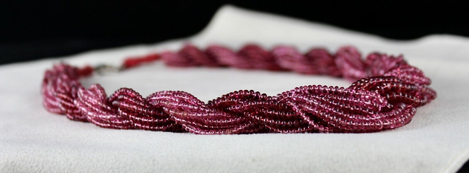 GTL CERTIFIED NATURAL RED PINK SPINEL BEADS ROUND 20 L 640 CTS GEMSTONE NECKLACE