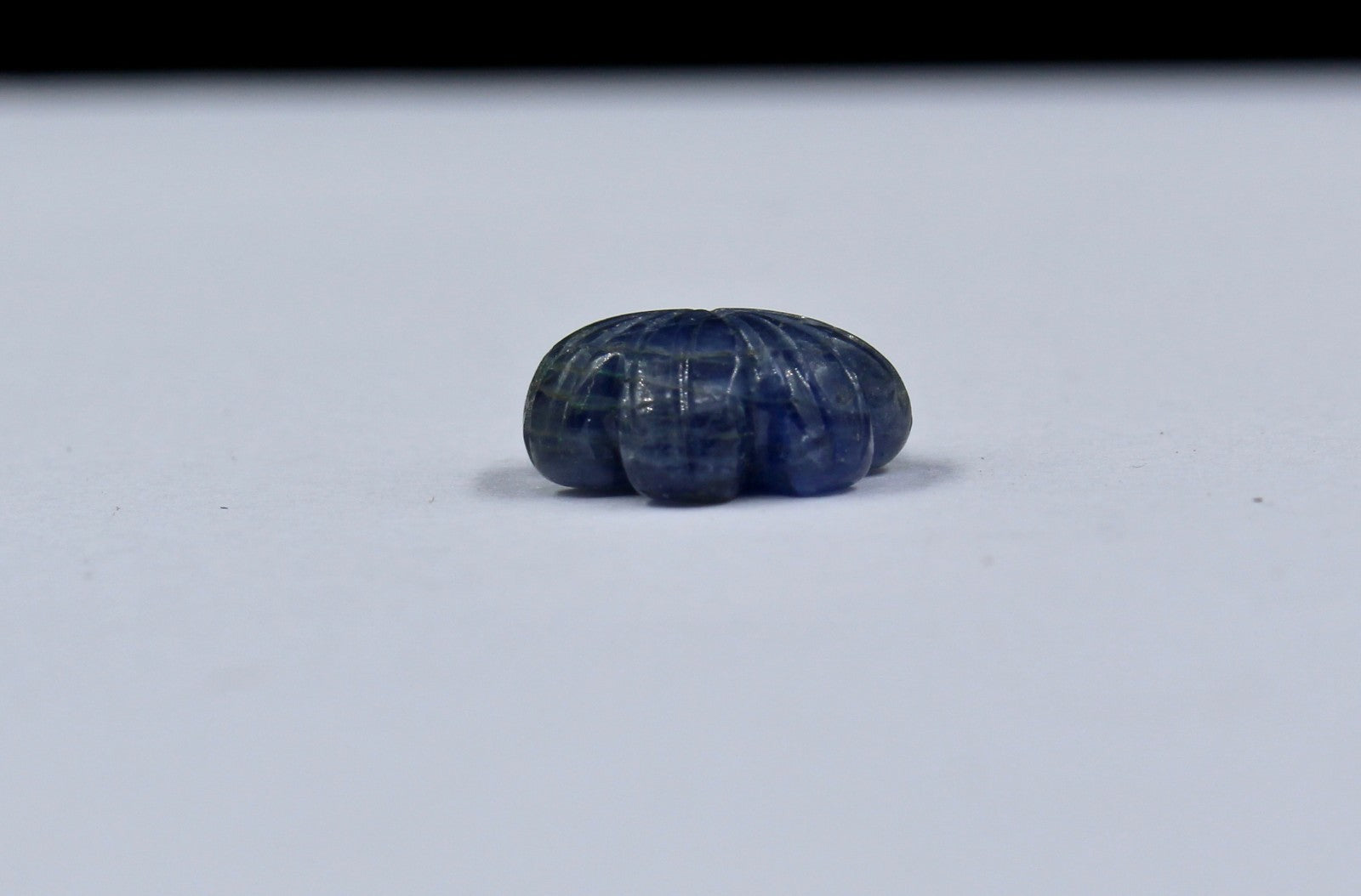 Natural Carved Flower Blue Sapphire Gemstone 5.91 Ct Loose For Ring Or Pendant