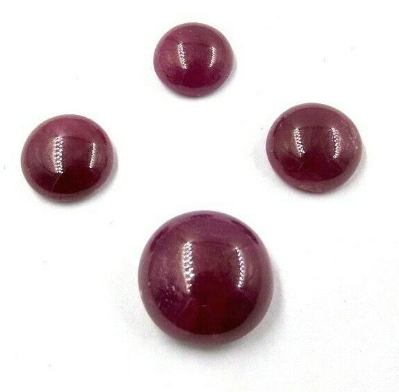 Certified Natural Untreated Ruby Cabochon 61.10ct Gemstone 4pc Jewelry Set