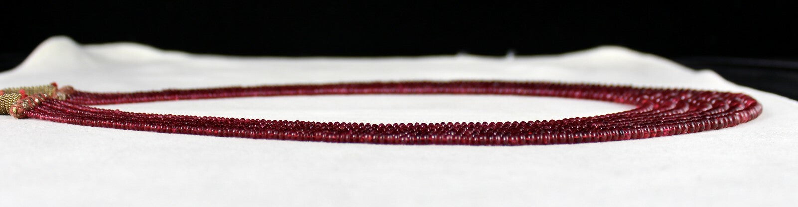 Certified Natural Spinel 330 Ct Red Gemstone Round Beads Necklace For Women