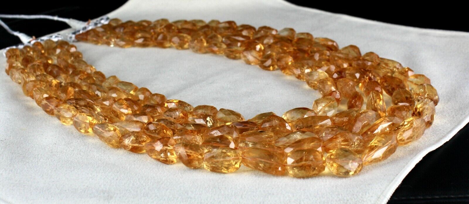 Natural Yellow Citrine Beads Tumble 5 L 1761 Ct Gemstone Fashion Necklace