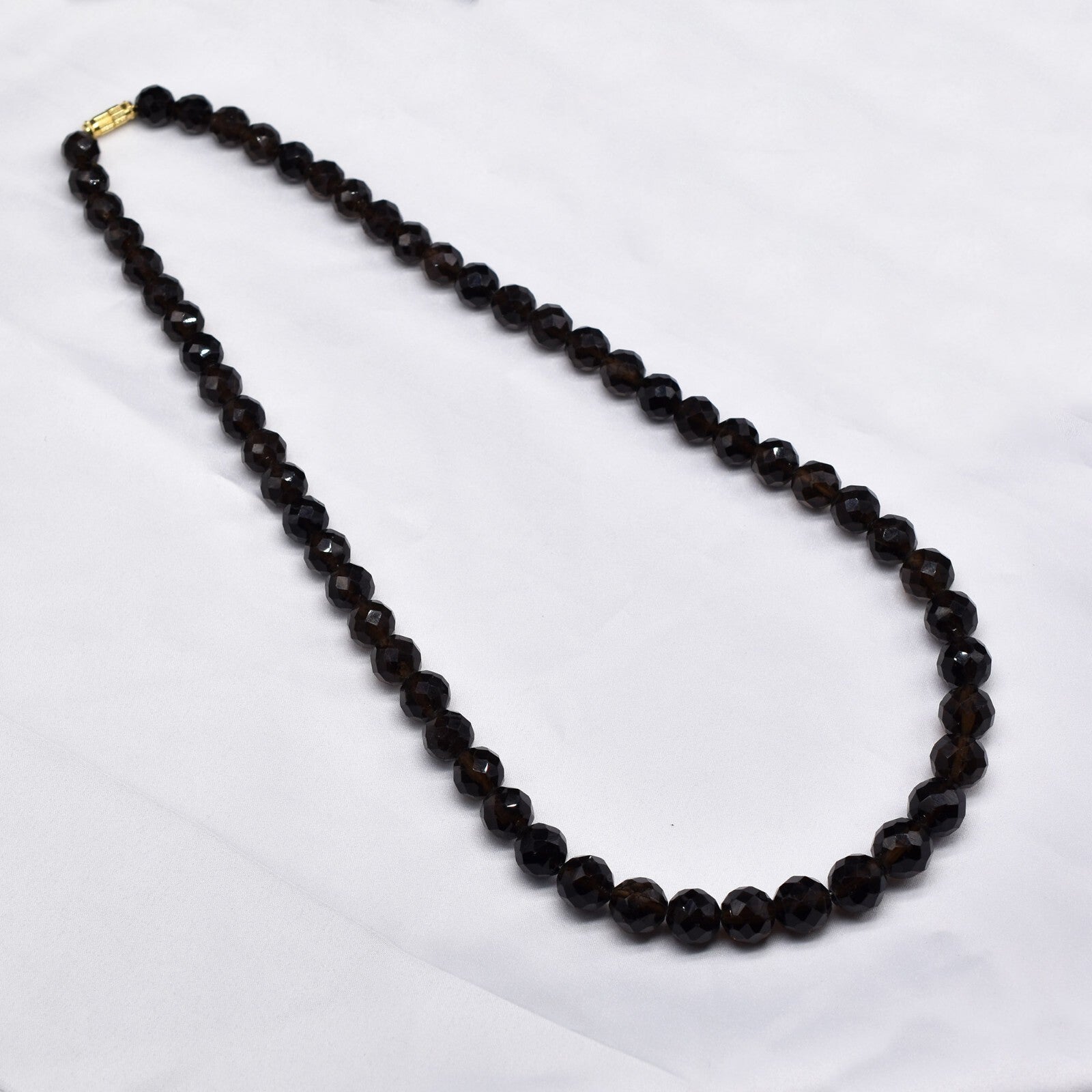 Natural Smoky Quartz Faceted Gemstone Necklace Beads Drilled 507 Ct Fashion