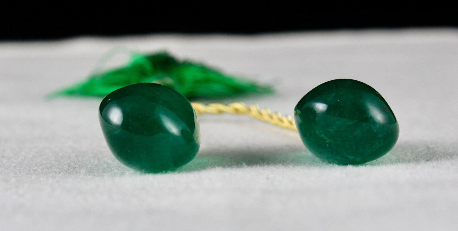 Certified Natural Emerald Tear Drop 49.23 Ct Loose Gemstone Pair Design Earrings