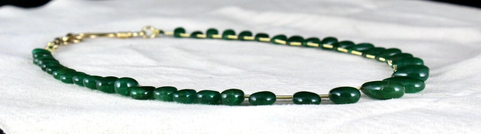 Natural Zambia Emerald Teardrop Drilled 40 Pc 88.50 Ct Gemstone Hanging Necklace