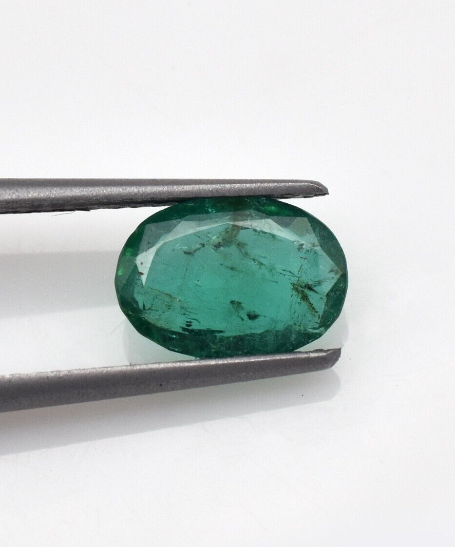 Natural Emerald 9x7mm Oval Cut 1.05 Ct Gem Loose For Ring Or Pendant