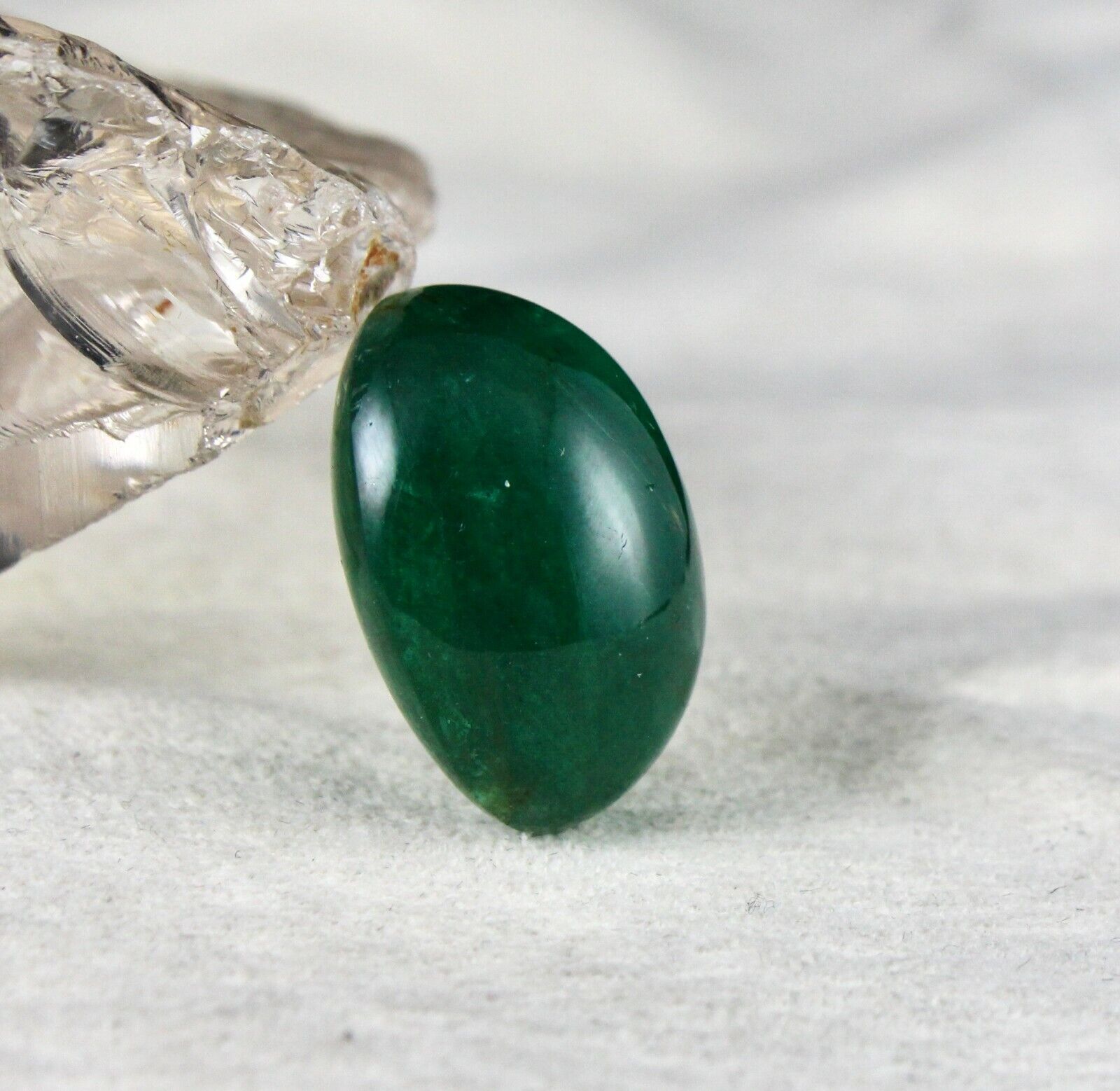 Natural Zambian Emerald Oval Cabochon 38.58 Cts Loose Big Gemstone Ring Pendant