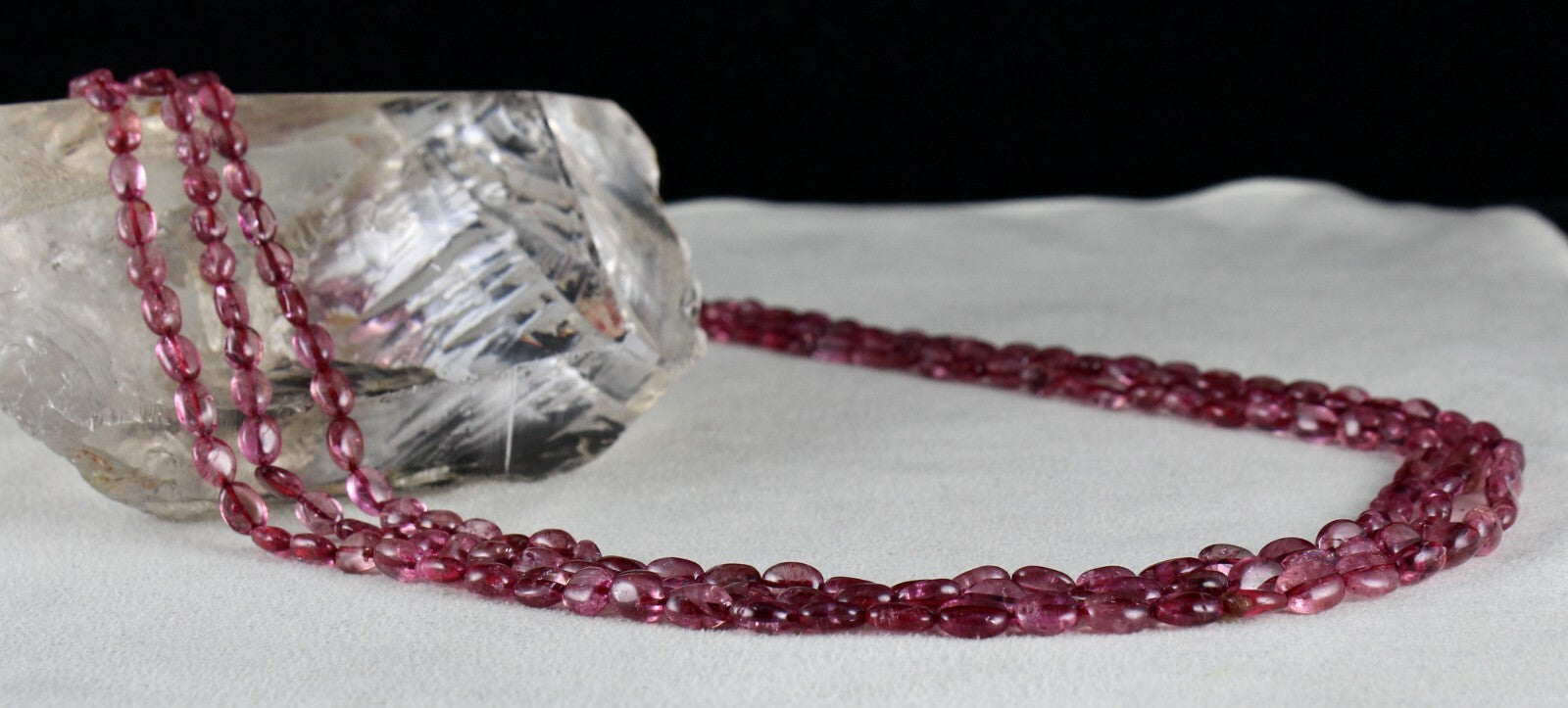 Certified Natural Tourmaline 244ct Beads Cabochon Old Gemstone Necklace