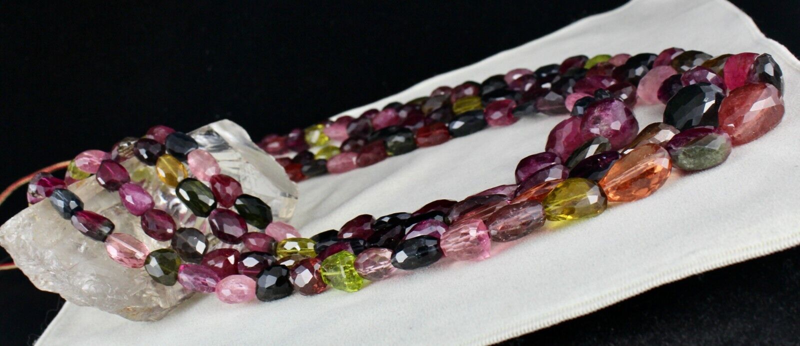 Natural Multi Tourmaline Beads Cut Nugget 4 L 2221 Ct Gemstone Necklace