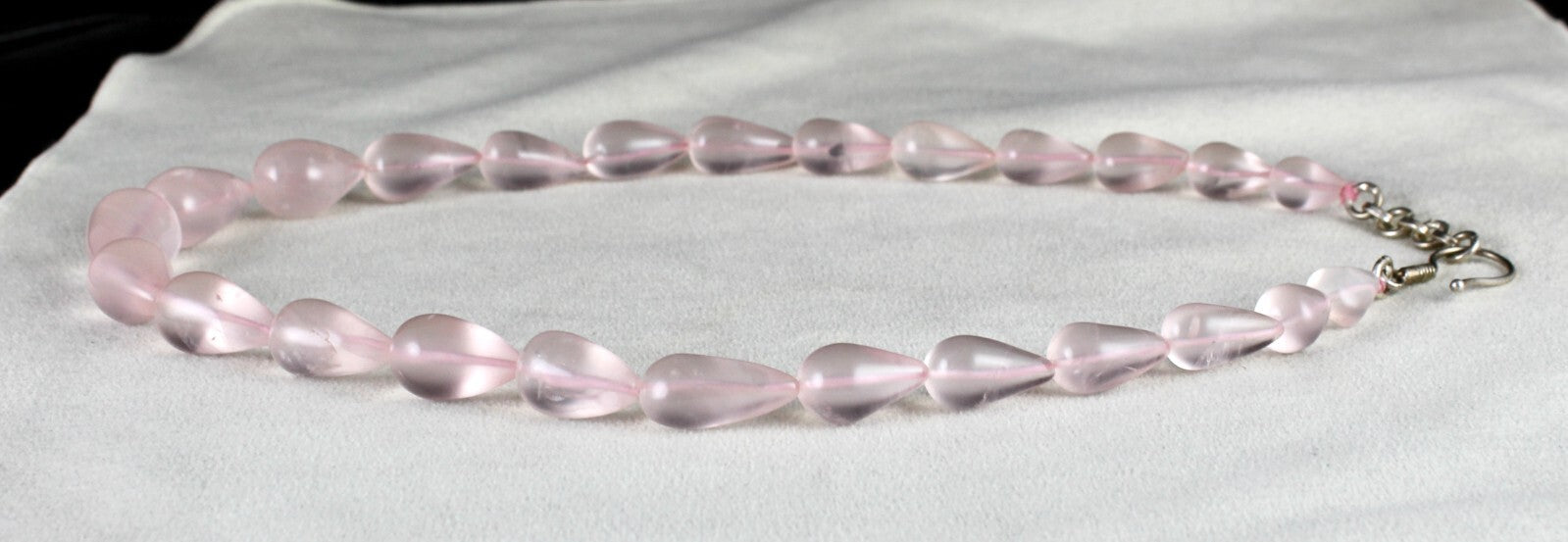 Natural Rose Quartz Necklace 337ct Gemstone Fashion Beads Drops Cabochon Women