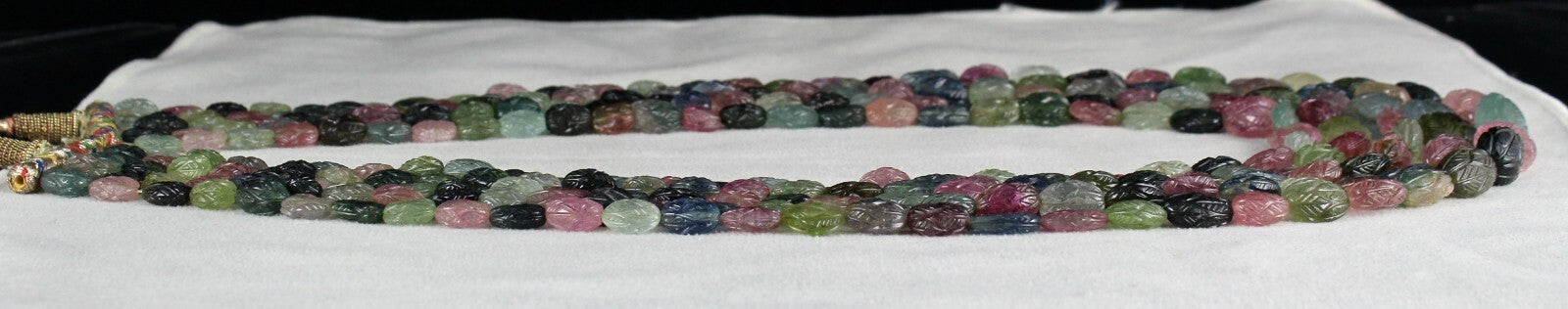 Certified Natural Multi Tourmaline Aquamarine 824ct Ladies Necklace