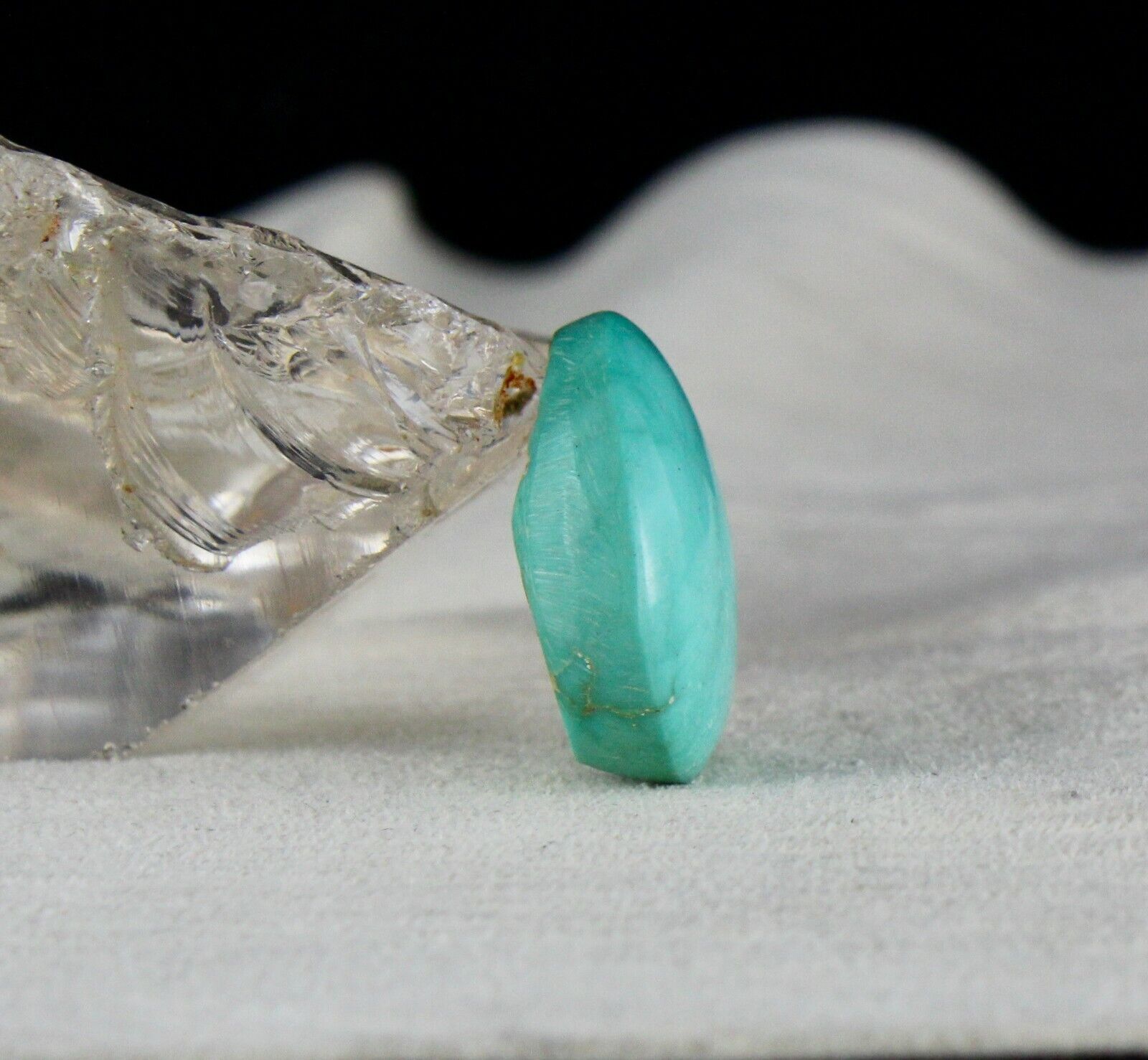 NATURAL TURQUOISE CAB OVAL 27x23 MM 36.90 CARATS GEMSTONE RING PENDANT DESIGNING