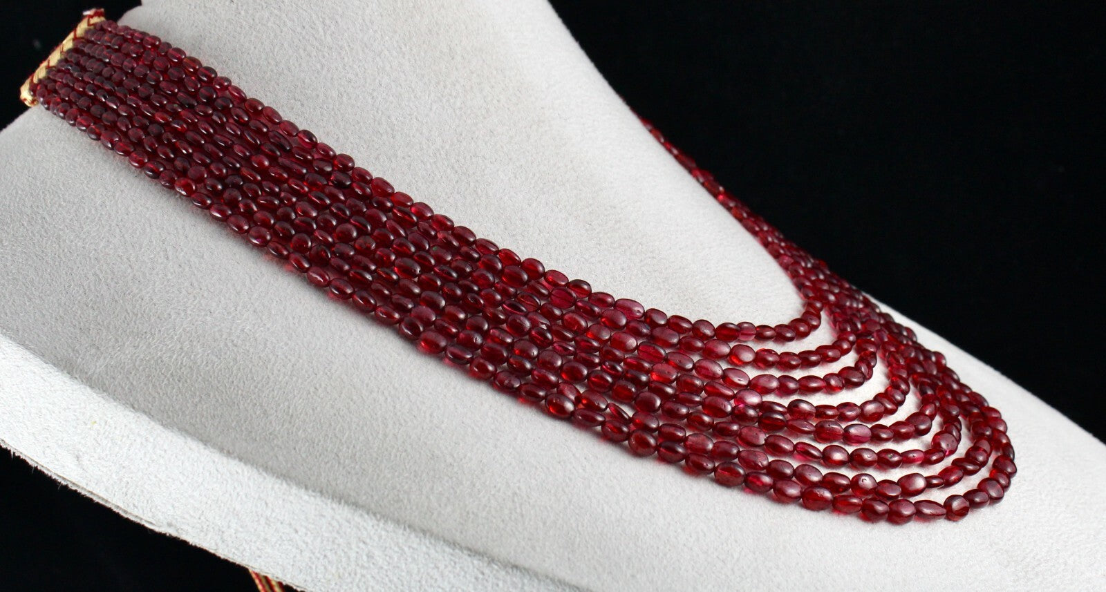 Certified Natural Red Spinel Beads 488 Ct 8 L Necklace Gemstone For Women