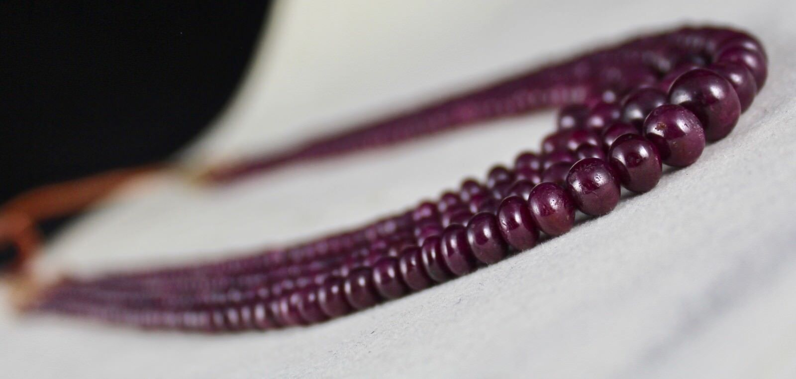 Natural Unheated Ruby Beads Round 4 L 399 Ct Red Gemstone Statement Necklace